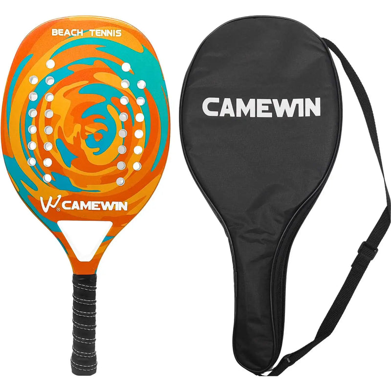 Raquete De Beach de Tennis Camewin Raquete profissional com capa protetora de lançamento Raquete de Tênis de Praia