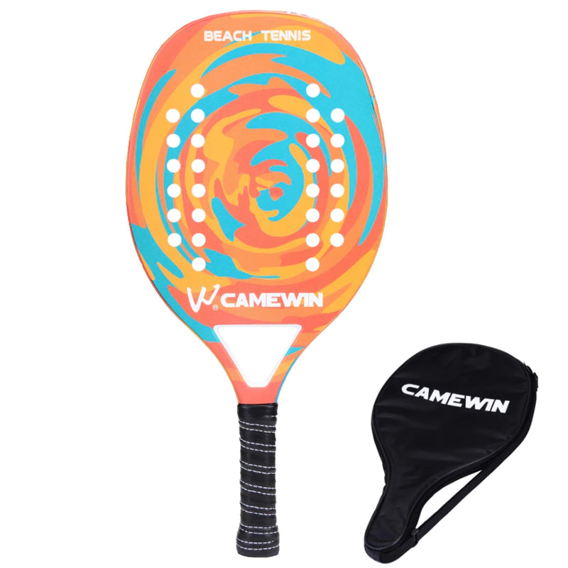 Raquete De Beach de Tennis Camewin Raquete profissional com capa protetora de lançamento Raquete de Tênis de Praia