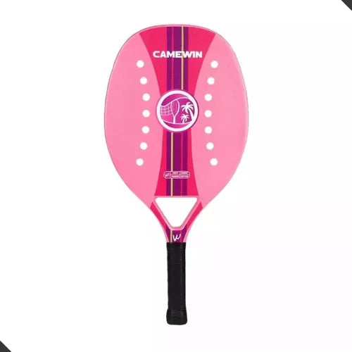 Raquete Beach Tennis Camewin - 50% Carbono 50% Fibra Vidro Cor Vermelha