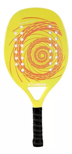 Raquete Beach Tennis Camewin - 50% Carbono 50% Fibra Vidro Cor Vermelha