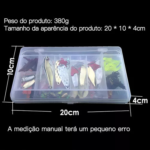 Kit 108 Unidades Iscas Artificiais Pesca Tilapia Peixes Cor Azul