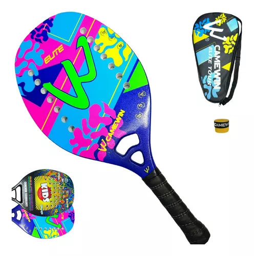 Raquete Beach Tennis Camewin Carbono-3k Modelo + Bolsa