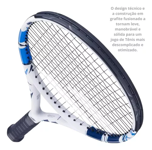 Raquete Tênis Tennis Evoke Team 102 Grafite Fusion C/corda Adulto 270g Cor Azul E Branco