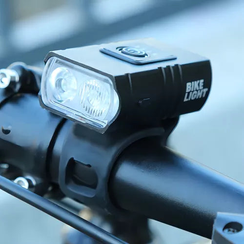 Farol Para Bicicleta Luz Led A Prova D'agua Usb Recarregavel