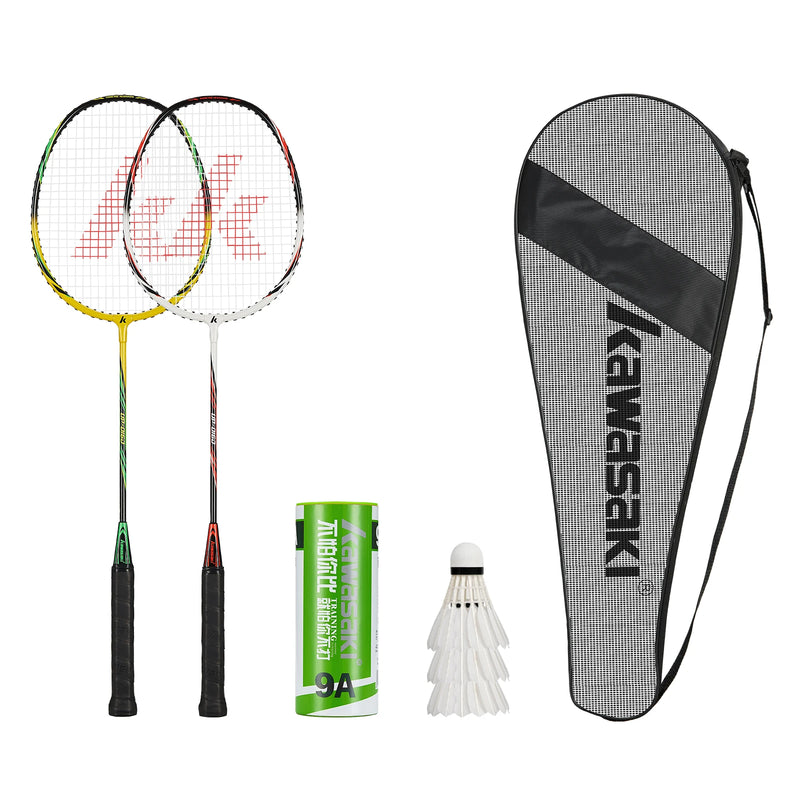 Raquete de Badminton Kawasaki 1U Raquete de badminton com corda UP-0160 com peteca de presente grátis