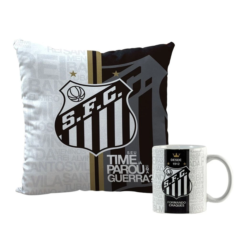 Kit Almofada e Caneca Santos FC