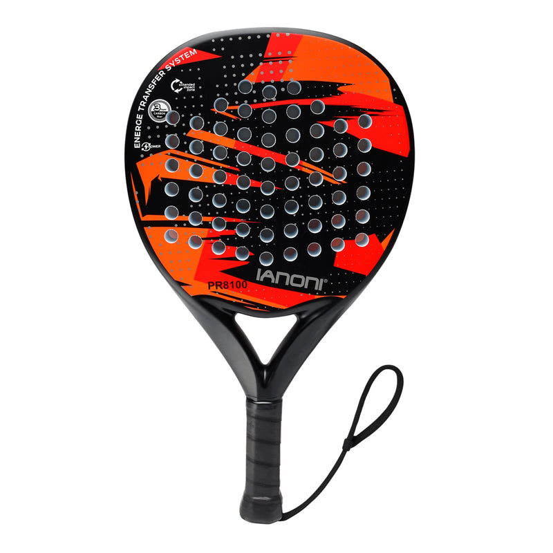 Raquete De Padel IANONI Tênis Tennis Beach Tennis Superfície de fibra de carbono com núcleo de espuma flexível de memória EVA Raquetes de tênis de padel leves