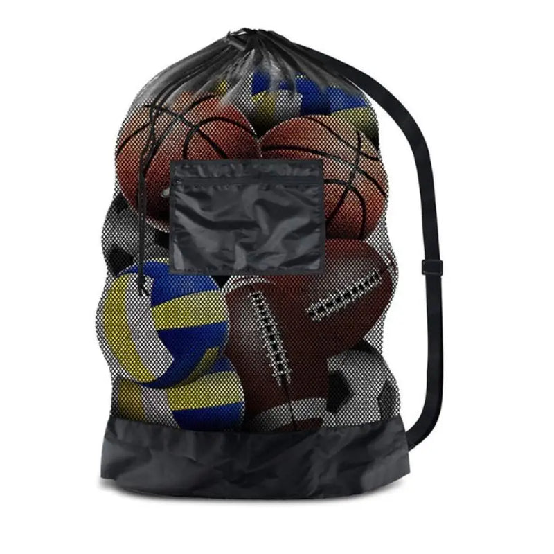 Bolsa Esportiva Grande De Malha Com Alças Para Guardar Equipamentos De Basquete, vôlei, beisebol e natação