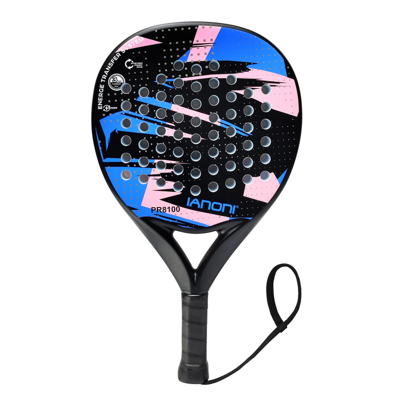 Raquete De Padel IANONI Tênis Tennis Beach Tennis Superfície de fibra de carbono com núcleo de espuma flexível de memória EVA Raquetes de tênis de padel leves