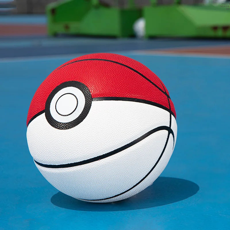 Bola de Basquete Alta Qualidade Branco Vermelho - Pokebola