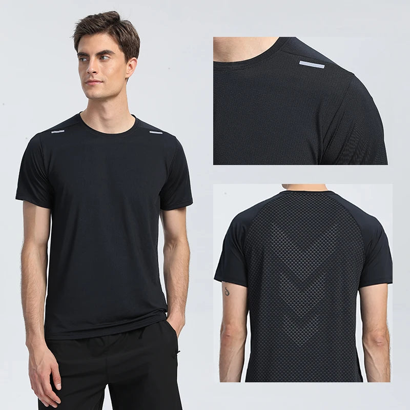 Camiseta Masculina de Secagem Rápida Para Corrida