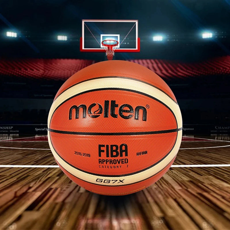 Bola de Basquete Molten GG7X Basketball Couro PU FIBA Approved