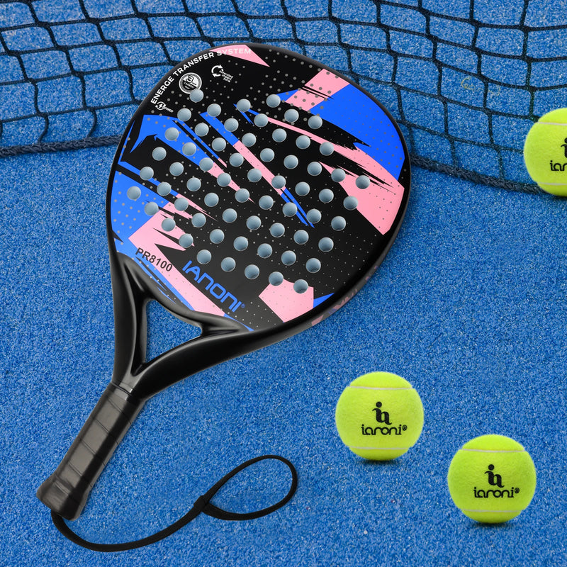 Raquete De Padel IANONI Tênis Tennis Beach Tennis Superfície de fibra de carbono com núcleo de espuma flexível de memória EVA Raquetes de tênis de padel leves