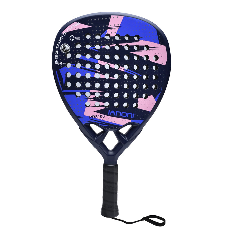 Raquete De Padel IANONI Tênis Tennis Beach Tennis Superfície de fibra de carbono com núcleo de espuma flexível de memória EVA Raquetes de tênis de padel leves