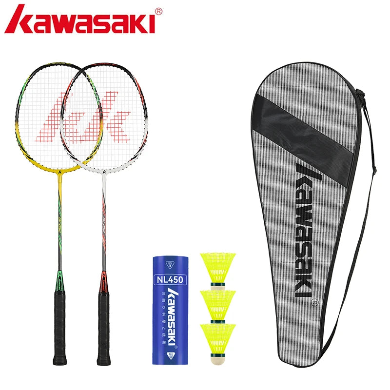 Raquete de Badminton Kawasaki 1U Raquete de badminton com corda UP-0160 com peteca de presente grátis