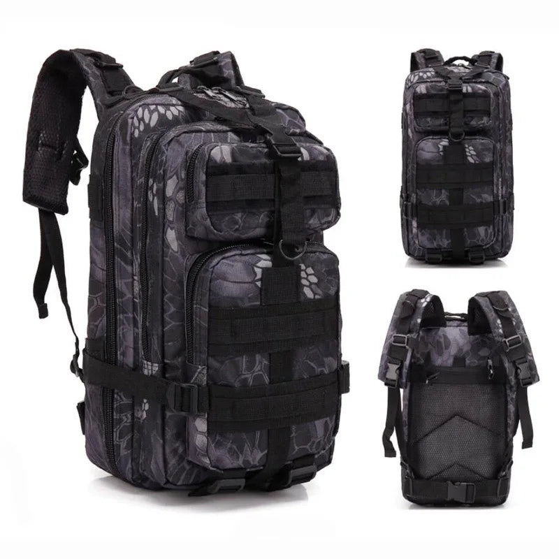 Mochila Tática 3p 20l-25l 1000d de nylon, Mochila Esportiva para caminhadas ao ar livre, acampamento, viagem, pesca para homens, caça