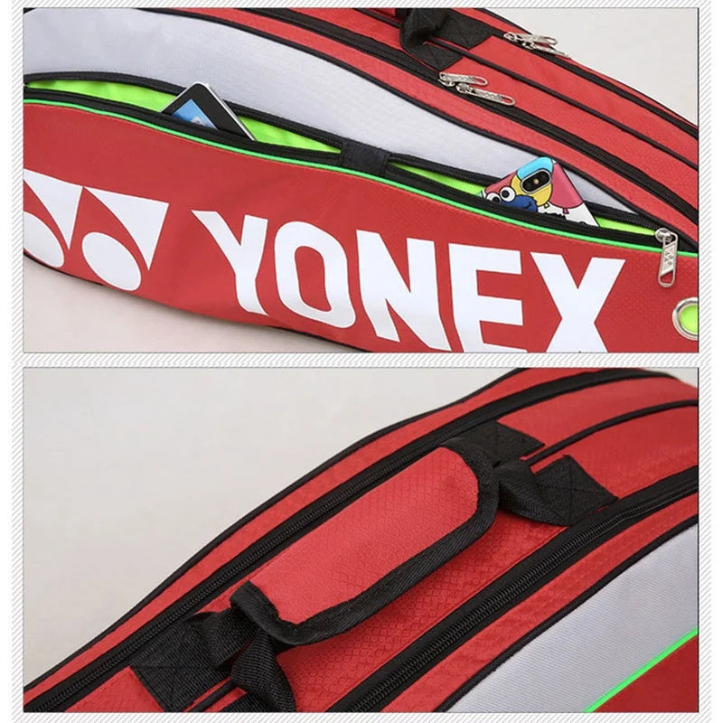 Saco De Badminton Original Yonex max para 3 raquetes com compartimento sapatos peteca raquete