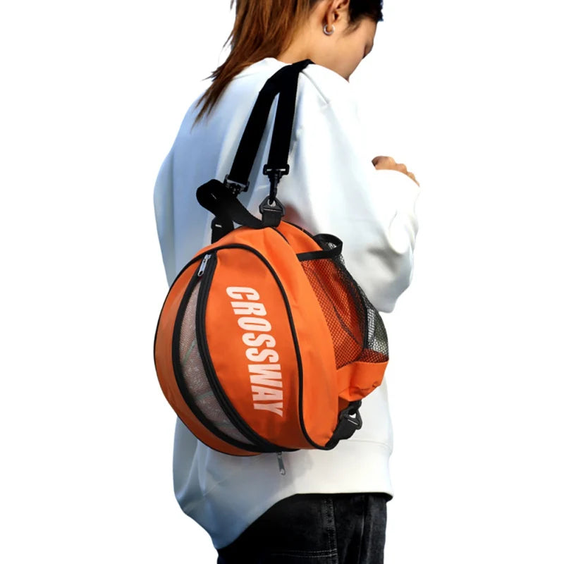 Saco De Basquete 1pc Alça De Ombro Ajustável 2 Bolsos De Malha, saco de bola esportiva saco de ombro de basquete