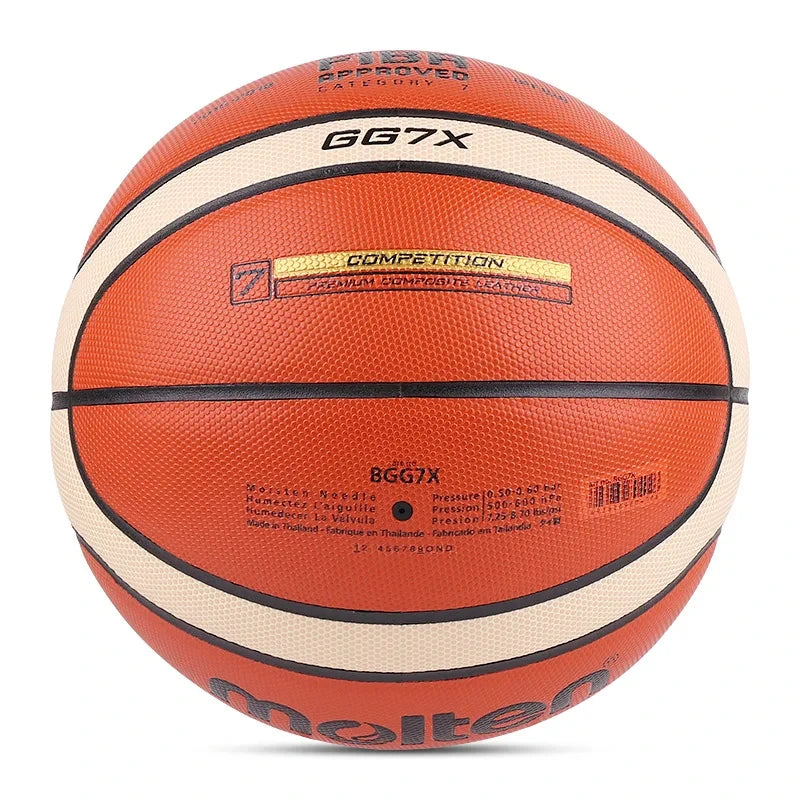 Bola de Basquete Molten GG7X Basketball Couro PU FIBA Approved